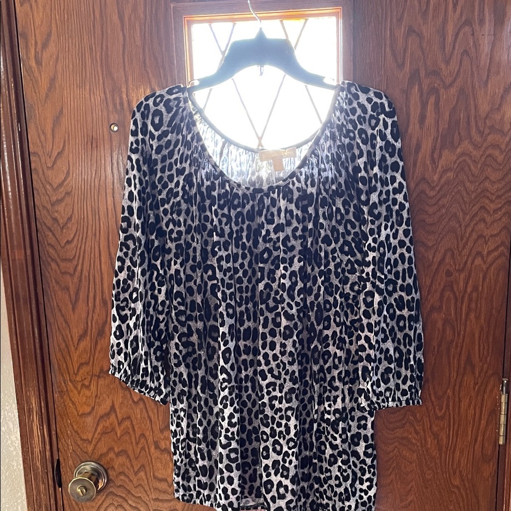 MICHAEL Michael Kors Leopard Print Blouse